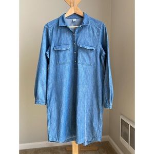 Old Navy LS Shirtdress Medium Wash